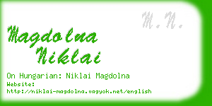 magdolna niklai business card